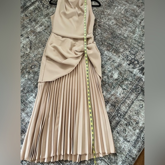 Lane JT Womens Cocktail Pintuck Dress S Blush Pink Avant Garde Occasion Pleated - Picture 14 of 17